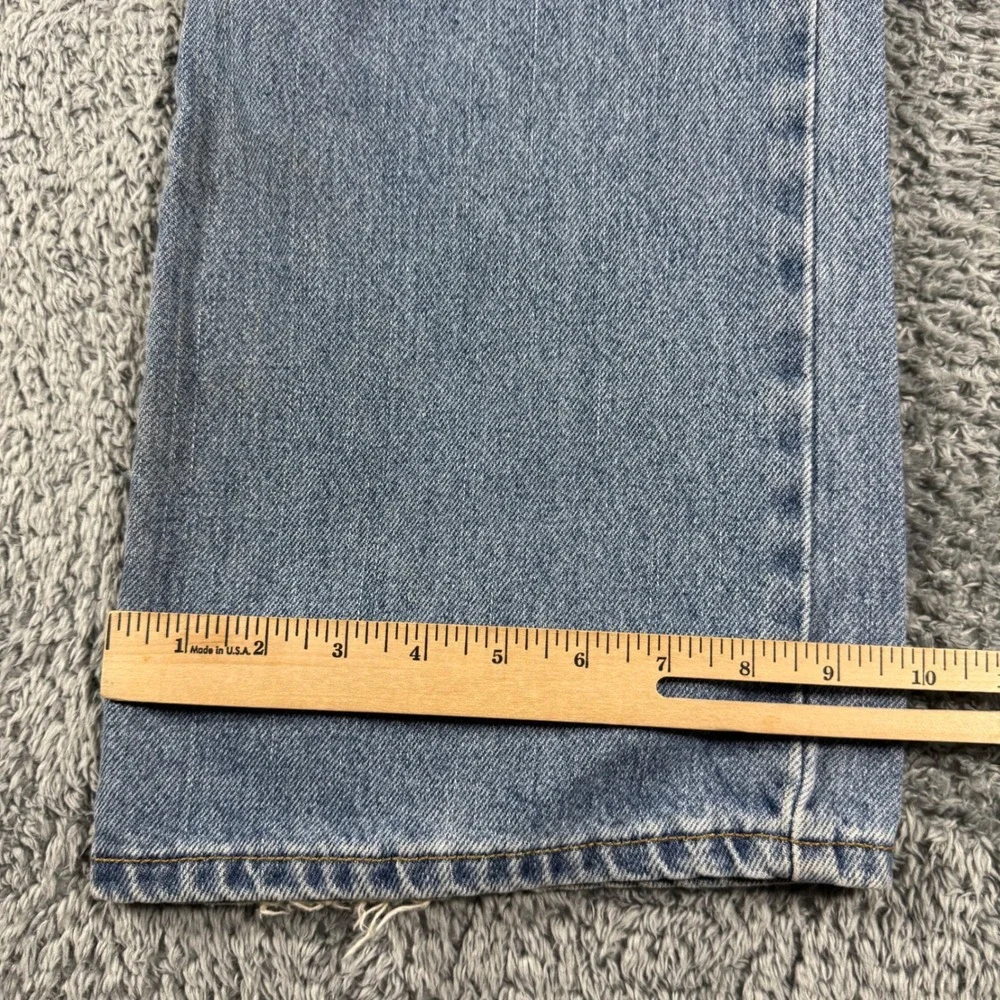 Y2K Levi's 517 Boot Cut Jeans Mens 38x30 Blue Faded Distressed Vintage Style